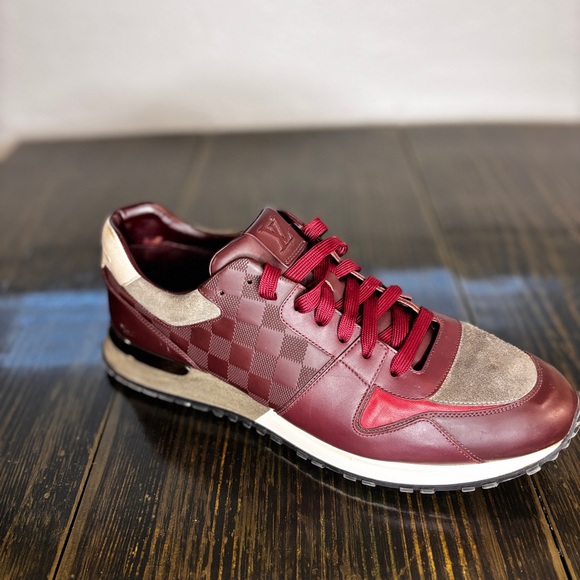 Louis Vuitton Burgundy Suede Run Away Sneakers Size 12 - Picture 8 of 12